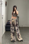 MUTEDANCE floral-dyed silk trousers MD22SS09 PM29